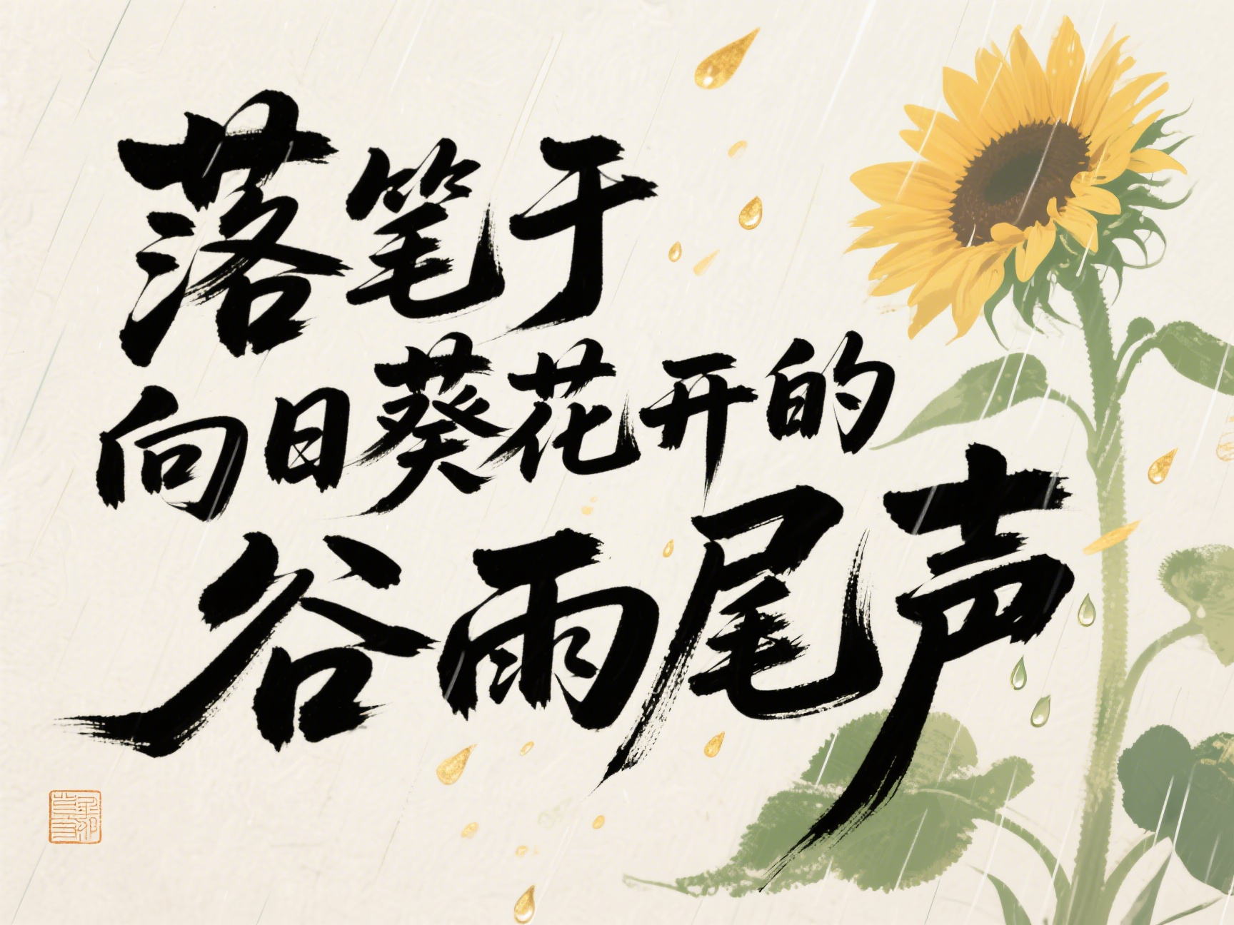 落笔于向日葵花开的谷雨尾声