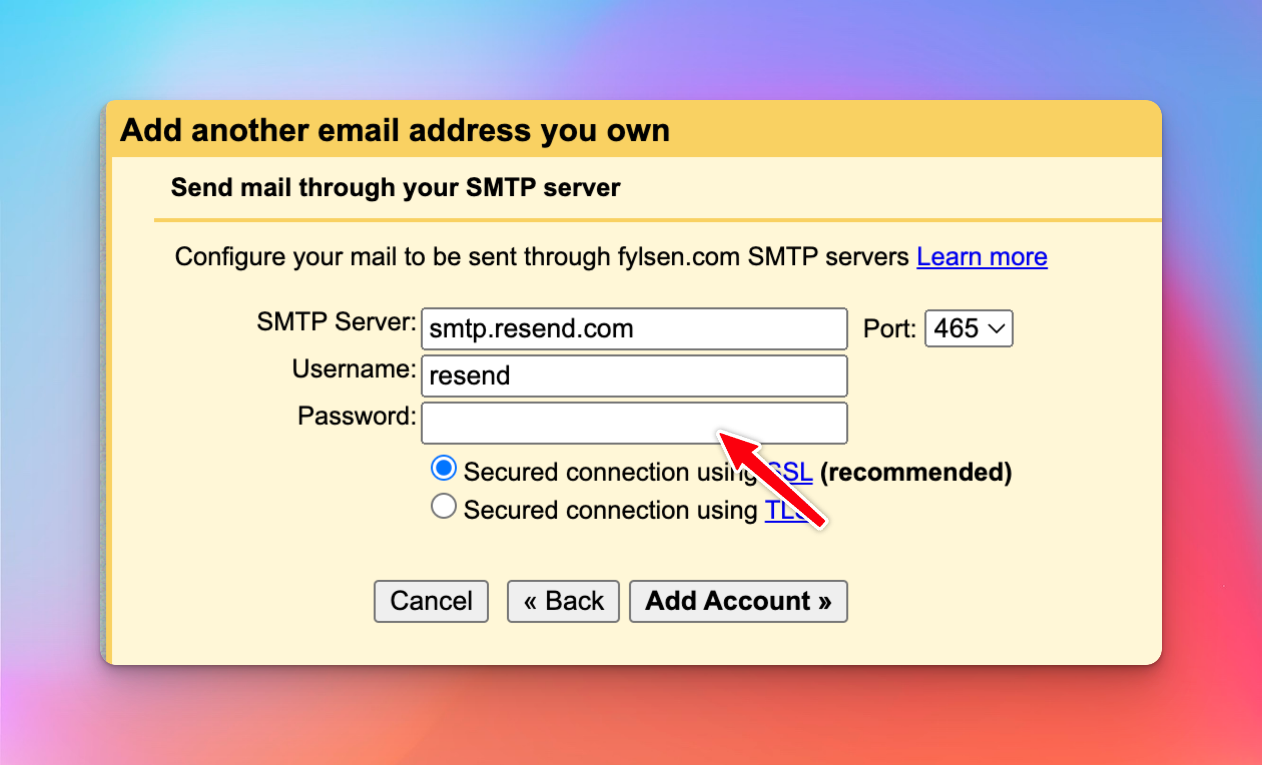 设置 SMTP